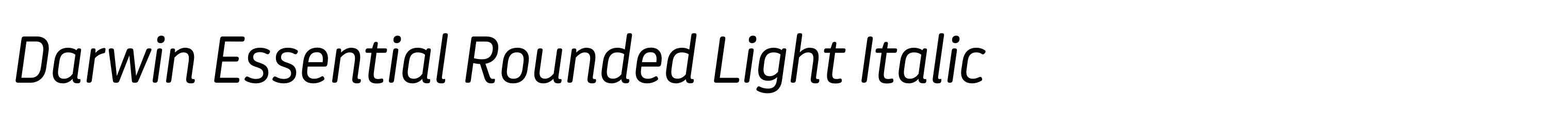 Darwin Essential Rounded Light Italic